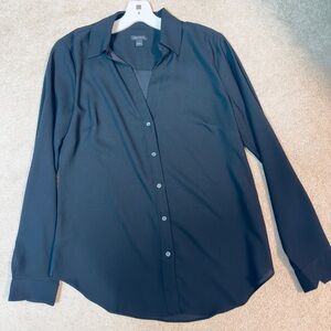 Ann Taylor Black Blouse Elegant Small EUC